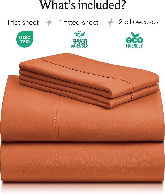 LuxClub 4 PC King Size Sheet Set Deep Pockets 18" Wrinkle Free Cooling Sheets - Image 2