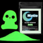 Matio Glow in The Dark Pigment Powder, 15g/0.5oz Green Luminous Pigments | by Matio
