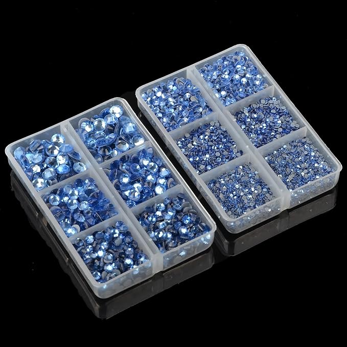 10000Pcs 2-Boxes Mixed Size Hot Fix Round Crystals Gems Glass Stones Hotfix - Image 5