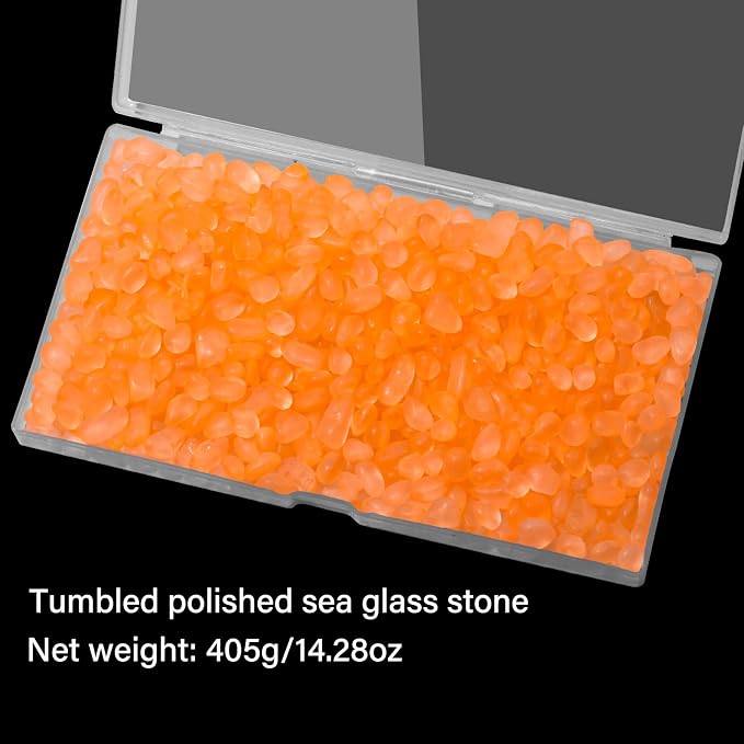 QEQEKAKA Sea Glass Stones for Crafts About 1LB Glass Pebbles Gemstones Bulk for - Image 6