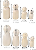 56 PCS Unfinished Natural Wooden Peg Dolls, Little Wooden peg People - Image 2