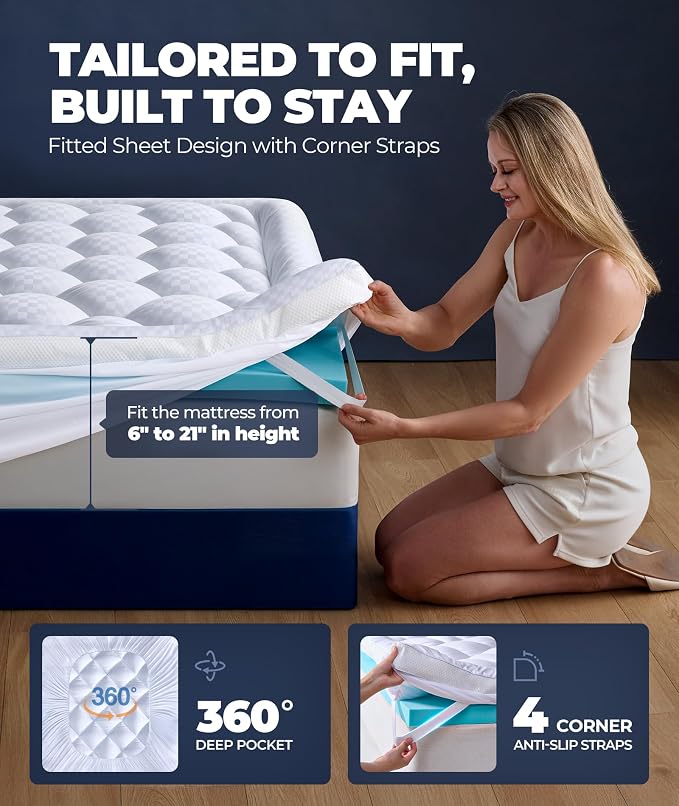 5 Inch Mega Support Memory Foam King Mattress Topper - Image 7