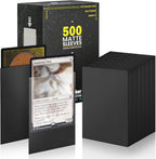 Standard Black Card Sleeves 500 Pack Compatible by Fabmaker
