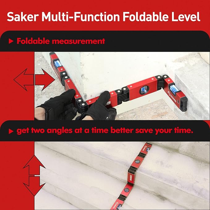 Saker Multi-function Foldable Level, 28-Inch Level Tool, Gift - Image 5