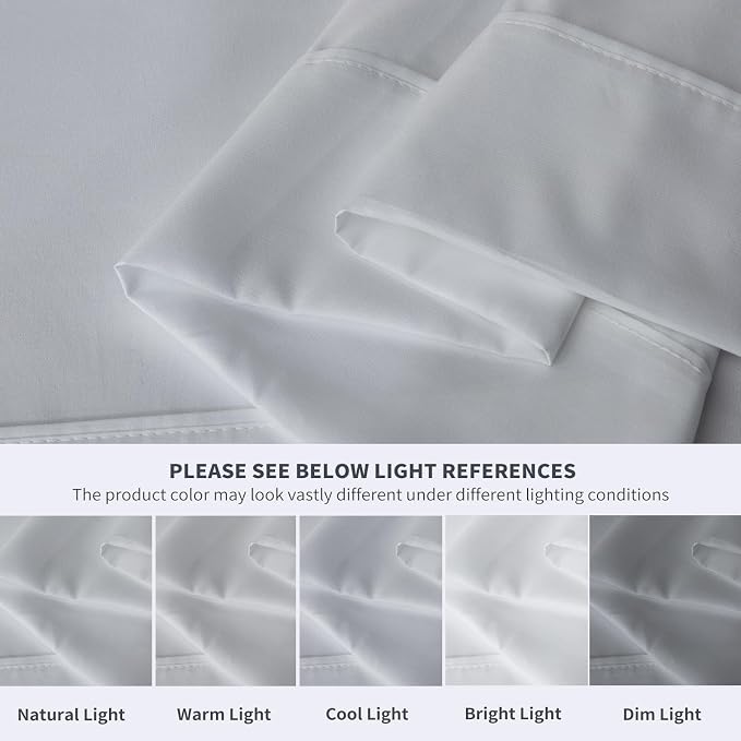 Maple&Stone King Flat Sheet 6 Pack, Premium Soft & Breathable, Brushed - Image 4