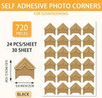 Pajean 720 Pieces Photo Corners Self Adhesive Photo Corners - Image 2