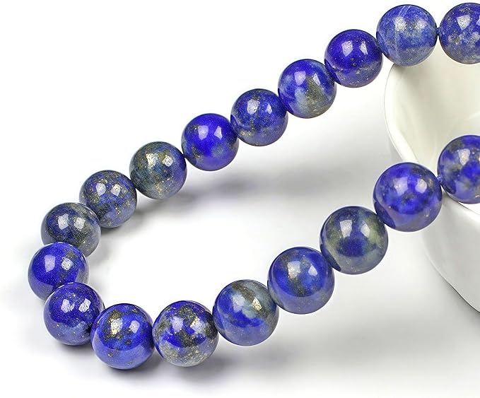 MJDCB Natural Lapis Lazuli Gemstone Loose Beads Round 6mm Energy Stone Healing - Image 2