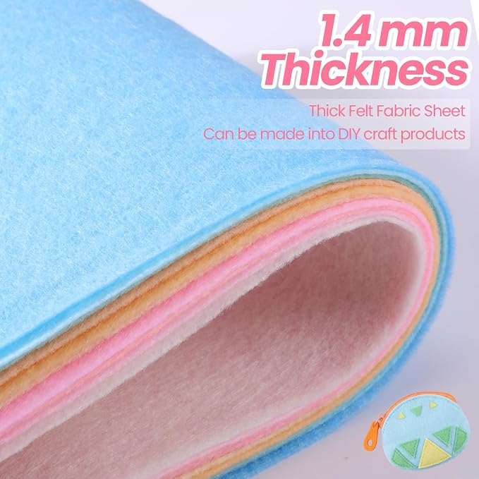 Peryiter 150 Pcs Back to School Pastel Felt Sheets Bulk - Image 4