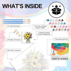 Yezavesu Flower Framed Paint by Numbers Kit - Image 4