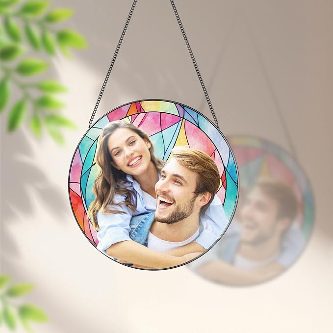 Personalized Photo Stained Glass Suncatcher, Custom Photo Gifts - Image 4