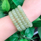 Songxi 5x8mm Natural Green Aventurine Stone Rondelle Beads, - Image 3
