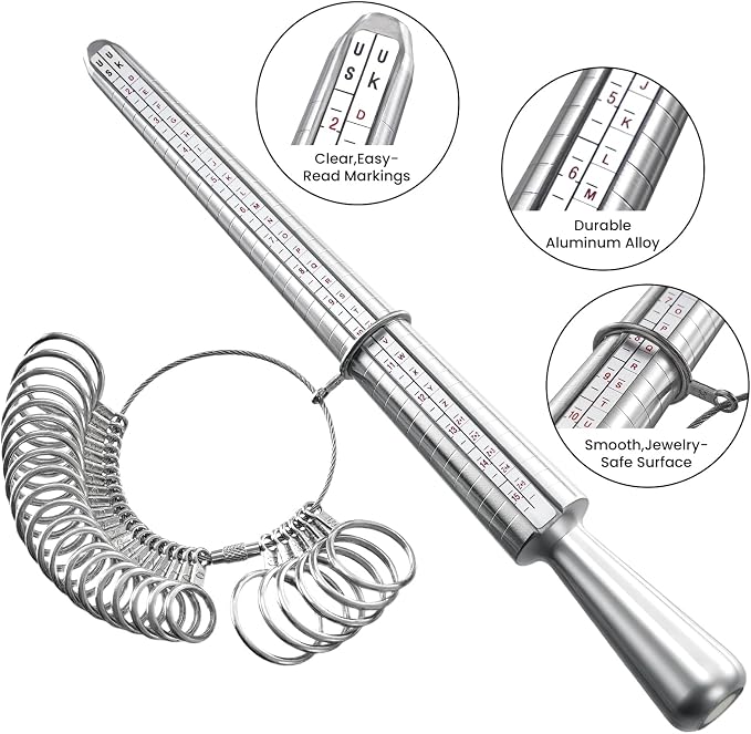 Meowoo Ring Sizer Measuring Tool Set, Ring Gauges - Image 2