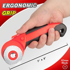 DIYSELF 45mm Rotary Cutter for Fabric, Fabric Cutter Rotary Tool - Image 5