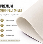 White Large Felt Fabric 36" x 36", 1mm Stiff Felt Sheet, Nonwoven Fabric - Image 4