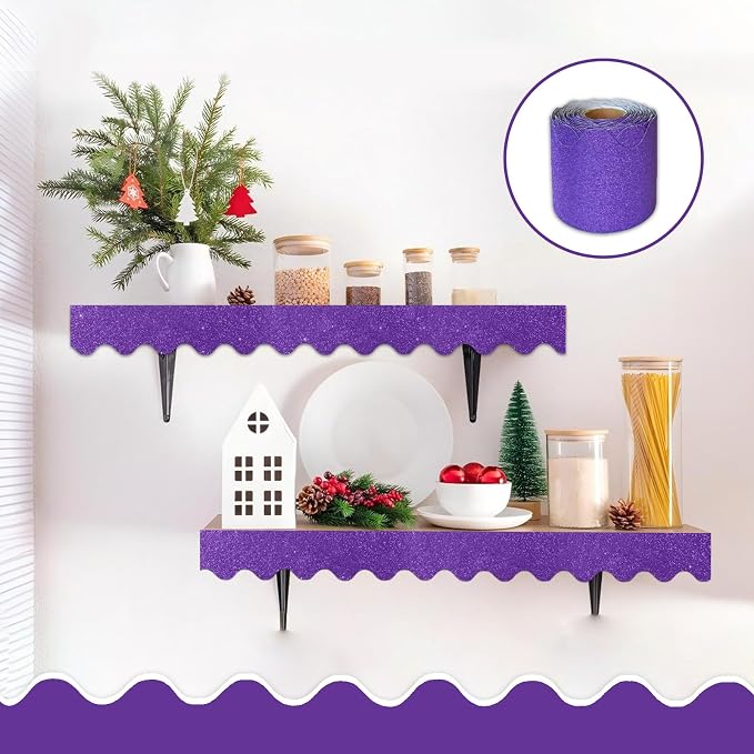 70Ft Shine Bulletin Board Borders，Scalloped Poster Boards Decorations Trim - Image 5