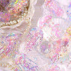 120 Pcs Holographic Glitter Jellyfish Ocean Life Stickers - Image 3