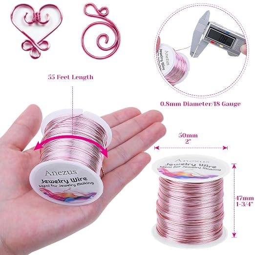 Anezus 18 Gauge Jewelry Wire for Jewelry Making, Anezus Craft Wire Tarnish - Image 2