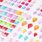 1200+pcs 6~15mm Self-Adhesive Gem Stickers Various Shapes and Colors - Image 2