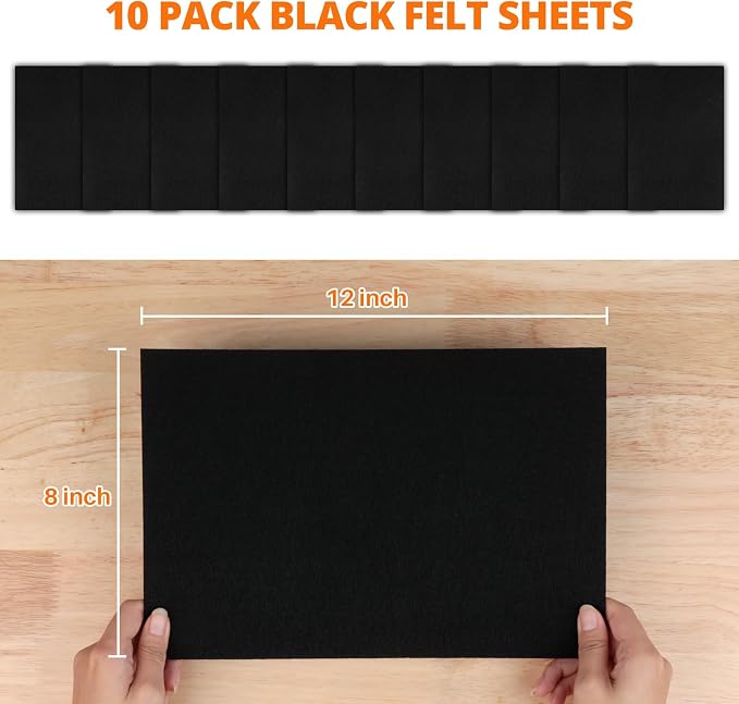 HTVRONT Black Felt Sheets for Crafts - Image 2