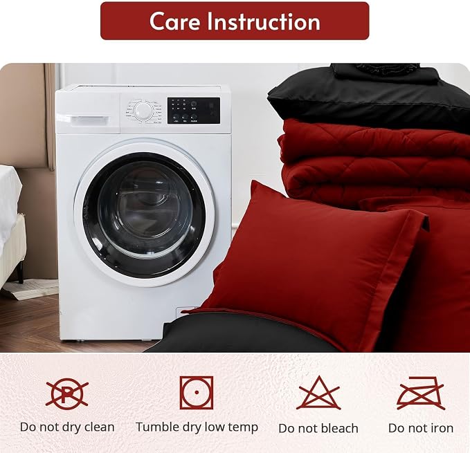 MUXHOMO 5 Pieces Twin Comforter Set, Reversible Bed in a Bag Twin Size - Image 9