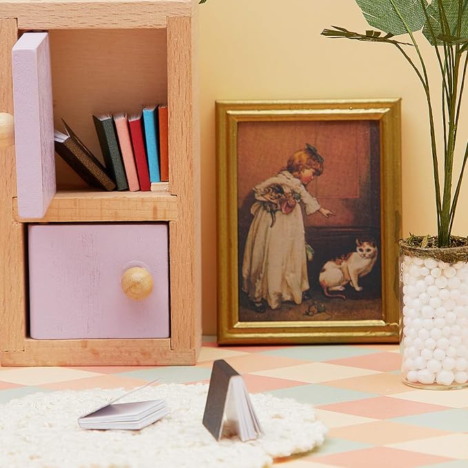 Skylety 24 Pieces 1:12 Scale Miniatures Dollhouse Books Assorted Miniatures - Image 7
