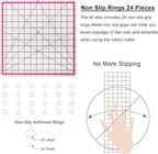 Quilting Rulers, 7 Pack Pink Square Acrylic Sewing Ruler Set, Precision Inch - Image 3