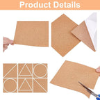 BENECREAT 10 Pack 17.7x13.8 Self-Adhesive Cork Sheets Rectangle Insulation Cork - Image 5