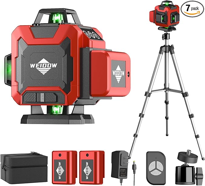 WEIDDW Laser Level 360° Green Cross Line Self Leveling Laser Measuring Tool by WEIDDW
