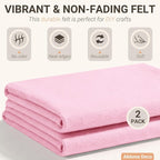 Light Pink Felt Fabric Sheets 18" x 18" 1.6mm Soft Craft Felt | Soft Precut - Image 3