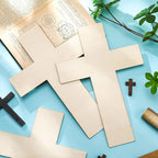 24 Pcs Wooden Cross Craft 12 Inch Wood Crosses - Image 3