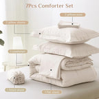 JOLLYVOGUE King Comforter Set, Ultra-Soft Bed in a Bag King Size 7 Pieces - Image 5