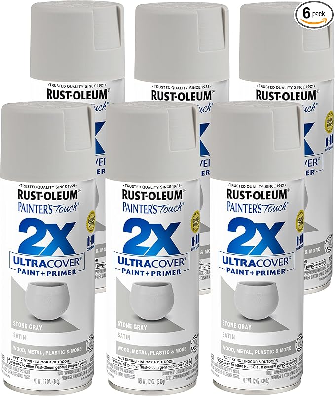 Rust-Oleum 334086-6PK Painter's Touch 2X Ultra Cover Spray Paint, 12 oz by Rust-Oleum