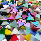 Triangle Iridescent Glass Mosaic Tiles by KALUCION