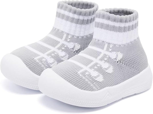 Eashi Baby Boy Girl Non-Skid Indoor Infant Walking Shoes Breathable Warm Elastic Sock Shoes with Memory Sole Protect Toes Outdoor Sneakers