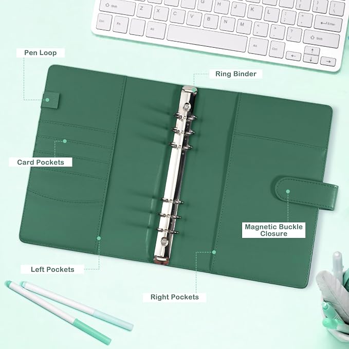 A5 Photocard Holder and Binder, PU Leather 6-Ring Album - Image 5
