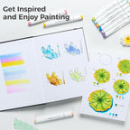 Ohuhu Marker Pads Art Sketchbook, 120 LB/200 GSM Drawing Papers, 78 Sheets/156 - Image 3