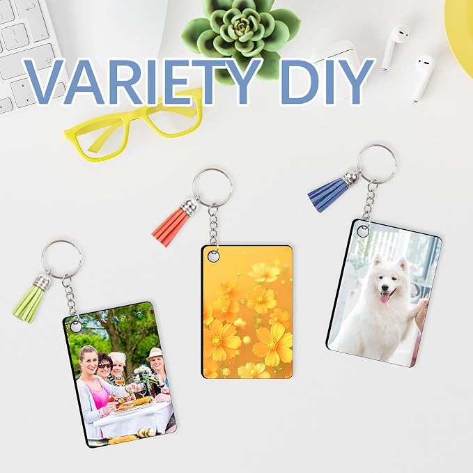 240Pcs Sublimation Keychain Blanks Double Sides 80 MDF Sublimation Keychains - Image 6
