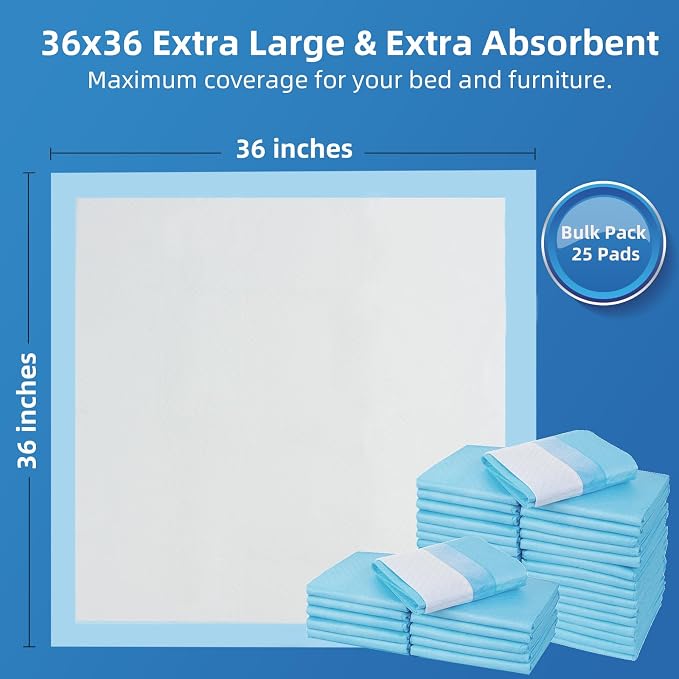 SOFYFINE Extra Large Chucks 36"x36" Disposable XXL Heavy Duty Absorbent Elderly - Image 2