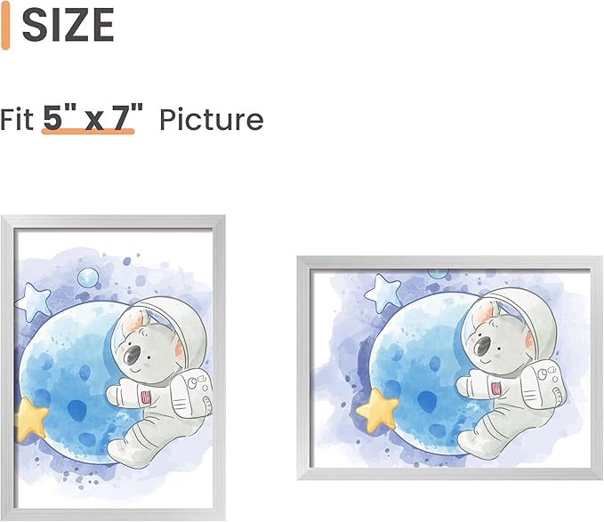 upsimples 5x7 Picture Frame Set of 3, Made of High Definition Glass - Image 4