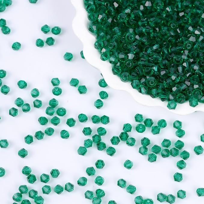 1000PCS Bicone Crystal Beads 4mm Glass Faceted Spacer Beads Bulk by Kalumy