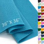 Turquoise Felt Fabric 36" X 36", 1.6mm Thick Soft and Durable Flexible Craft by FANOMMI