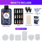 KISREL UV Resin Jewelry Making Kit - 100g Crystal Clear UV Resin and Jewelry - Image 2