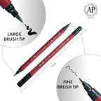 Kuretake Fude Brush Pen NIHON-DATE KABURA, hard and soft dual tip marker - Image 2