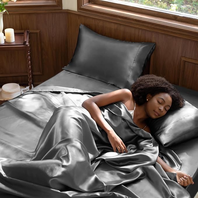 CozyLux Satin Sheets King Size Sheet Set - Image 2