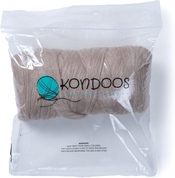 Llama roving Fiber, 1 lb. Narural - Image 3