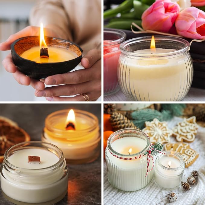 Multiwins 130 Pcs Candle Wicks for Candle Making Kit: 100 Cotton & 30 Wood Wicks - Image 6