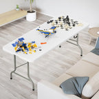 VINGLI 6 Foot Plastic Folding Table Portable Long Table - Image 6