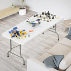 VINGLI 8 Foot Plastic Folding Table Portable Long Table - Image 7