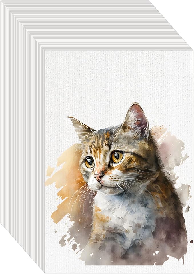 150PCS 5.5x8.5 Watercolor Paper Bulk, 140lb/300g Cold Press Thick Water Color by KINLINK