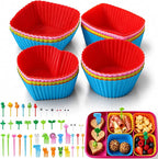 XANGNIER 104 Pcs Silicone Lunch Box Dividers by XANGNIER